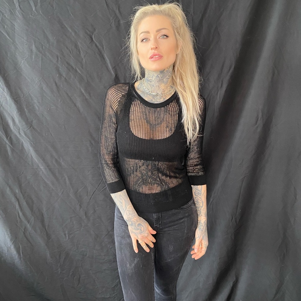 Sheer Mesh Sweater